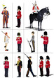 Big set of the few kinds guards.  Vector illustration