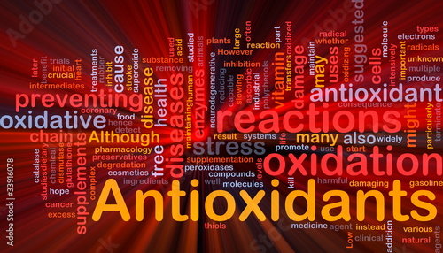 Illustration: Antioxidants health background concept glowing Antioxidants health background concept glowing