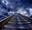 railroad at night railroad at night