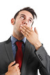 Yawning businessman