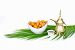 Arabic coffee pot with date fruits