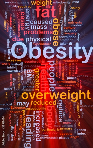 Illustration: Obesity fat background concept glowing Obesity fat background concept glowing