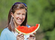 Woman with watermelon