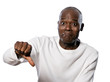 Man showing thumbs down sign