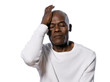 Close-up of a stressed man