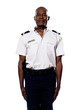 Portrait of policeman in uniform