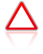 panneau attention danger vide