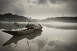 wooden boat on river wooden boat on river