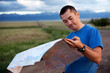 Tourist exploring the map Tourist exploring the map