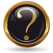 Fragezeichen - Button gold Fragezeichen - Button gold