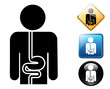 Gastroenterology pictogram and signs