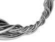 Silver abstract string wire artwork background