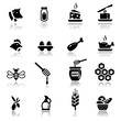 Icons set Dairy and natural products Icons set Dairy and natural products
