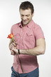 Photo: romantic boy waiting for his date romantic boy waiting for his date