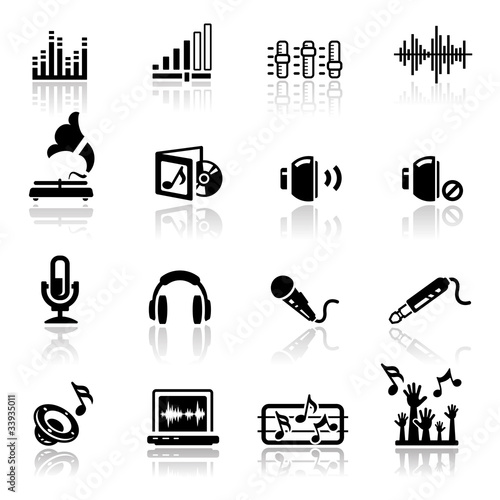 Vektor: Icons set Sound Icons set Sound