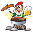 Garden Gnome Barbecue and Beer