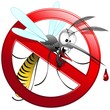 Zanzara Tigre Cartoon Divieto-Mosquito Forbidden-Vector