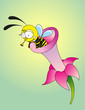 Vector illustration. Dee and flower