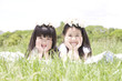 笑う2人の女の子