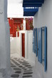 Narrow street on Greek island