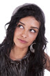 Beautiful Woman thinking, looking up Beautiful Woman thinking, looking up