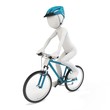 3d man riding a competition bike 3d man riding a competition bike