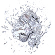 Splashing icecubes