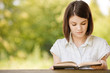 portrait of beautiful reading brunette girl portrait of beautiful reading brunette girl