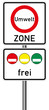 Umweltzone Verkehrszeichen Vektor Feinstaubplakette