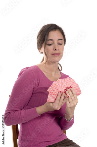 Photo: woman playing cards woman playing cards