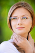 close-up portrait of attractive woman