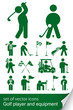 set of golf icon vector