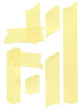 set of yellow paper masking tapes set of yellow paper masking tapes