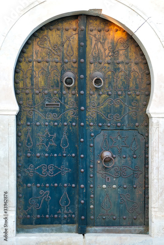 Photo: Traditional, old Tunisian front door Traditional, old Tunisian front door