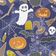Seamless pattern: Halloween (color) Seamless pattern: Halloween (color)