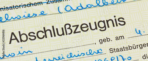 Foto: Zeugnis in einer Schule Zeugnis in einer Schule