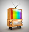 no signal retro tv 3d rendered isolated no signal retro tv 3d rendered isolated