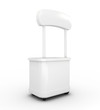 High res.3d white promotion counter isolated High res.3d white promotion counter isolated