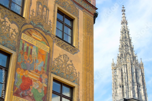 Photo: Ulmer Rathaus und Münster Ulmer Rathaus und Münster