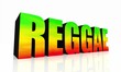 3D Text Reggae isoliert - grün gelb rot 3D Text Reggae isoliert - grün gelb rot
