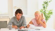 Couple making their accounting