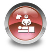 Red Glossy Pictogram "Surgery"