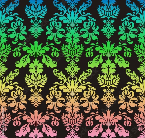 Rainbow Damask