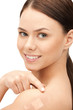 beautiful woman with plaster