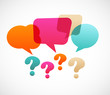 question mark with speech bubles question mark with speech bubles