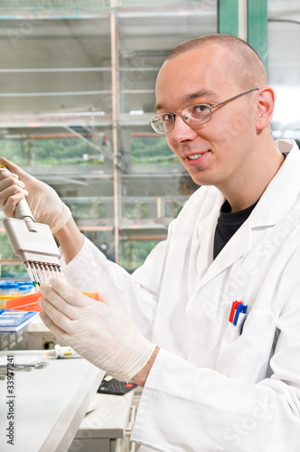 Photo: Young scientist in the laboratory Young scientist in the laboratory