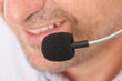 Mann mit Headset
