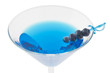Blue martini (close-up)
