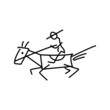 Horseman in sketch style (logo)