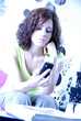 Femme téléphone